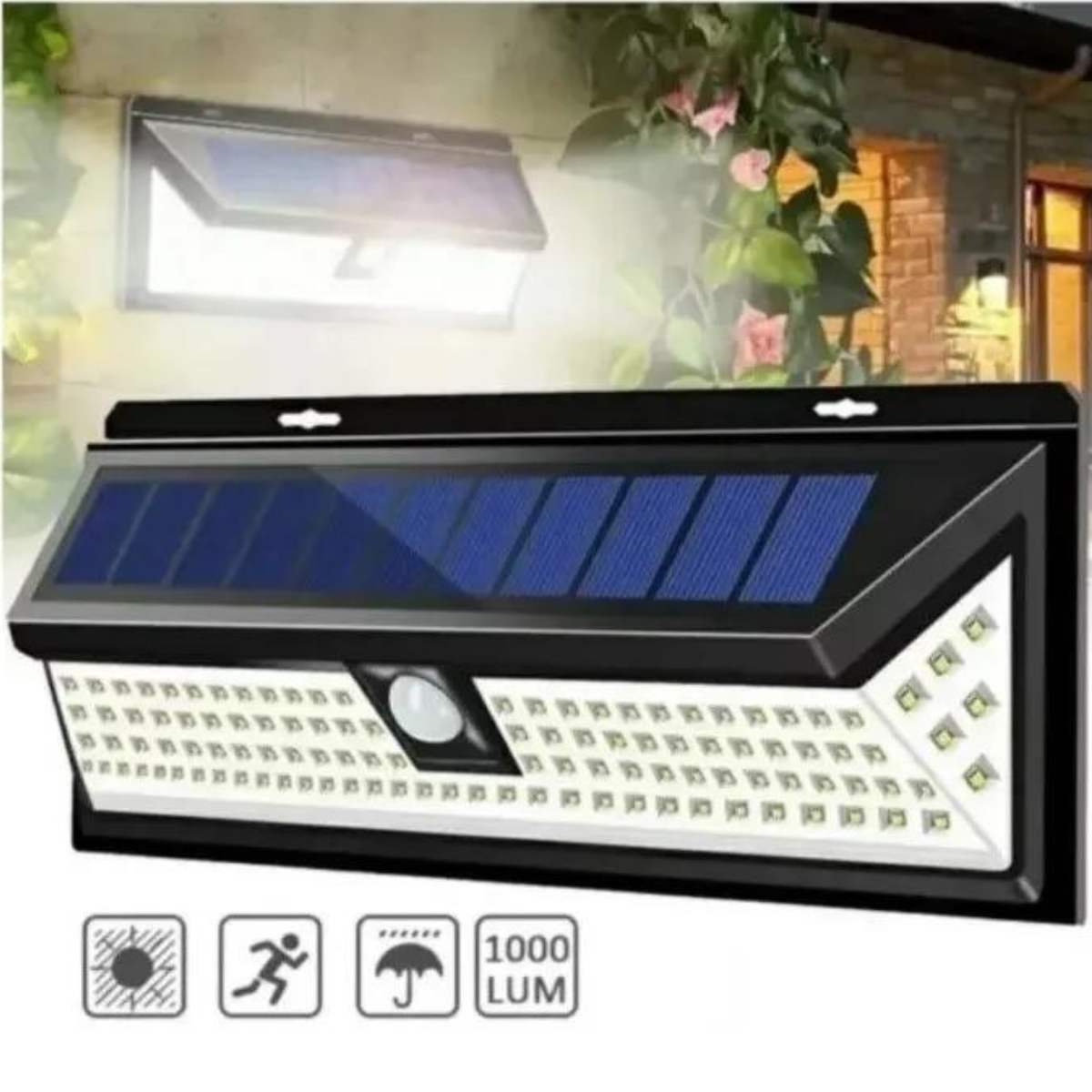 Lámpara Ancha de Pared LED Solar