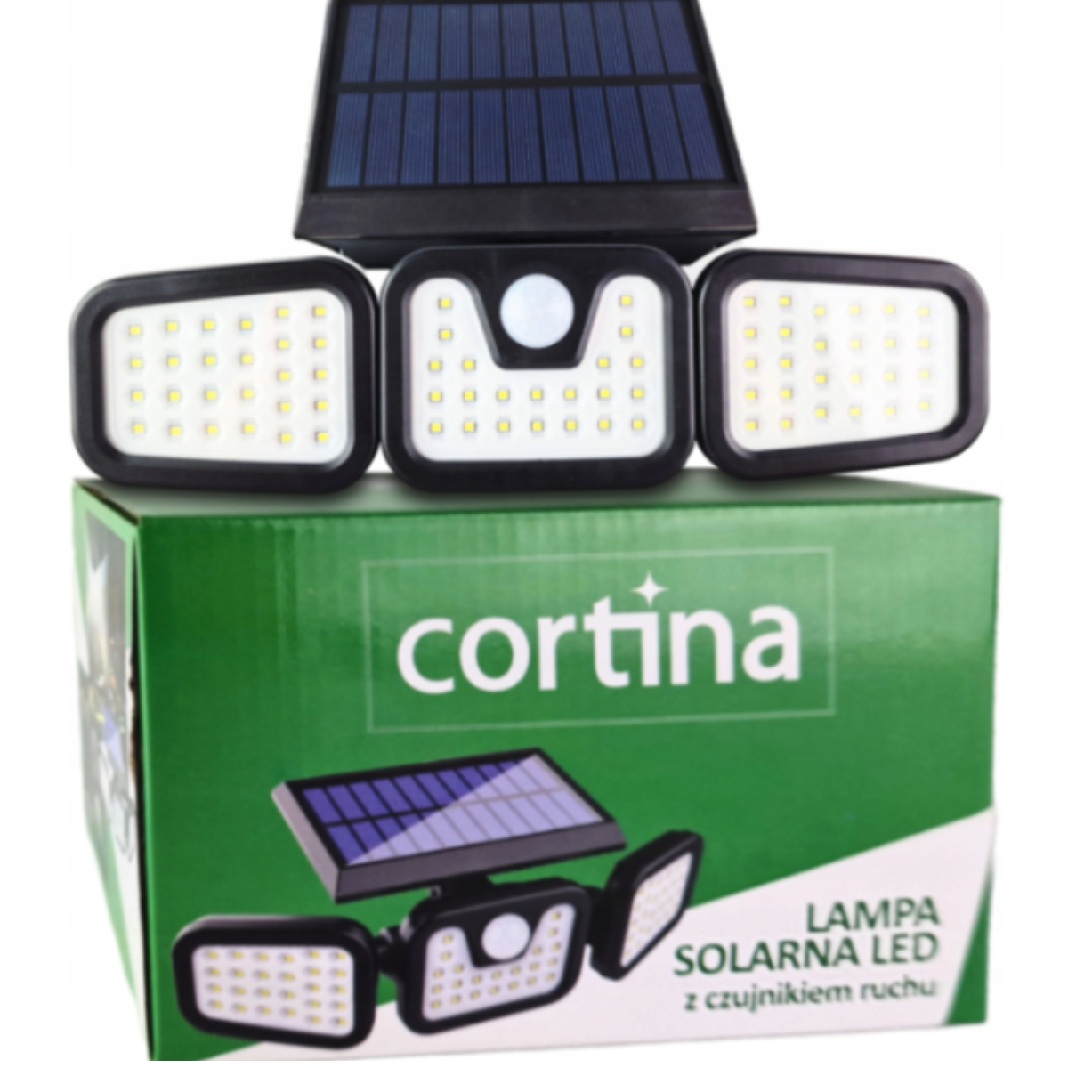 Triple Lampara Ancha LED Solar