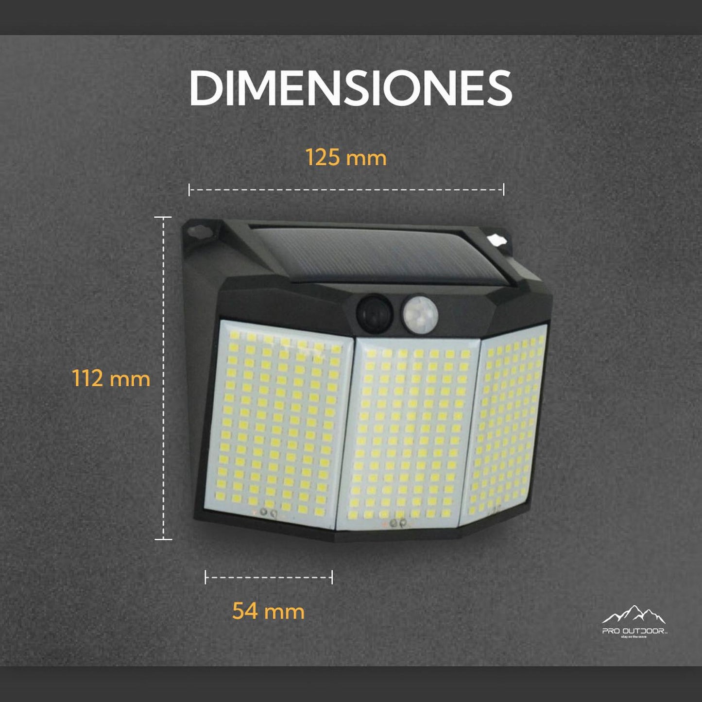 Aplique 294 Led Solar Contra Agua