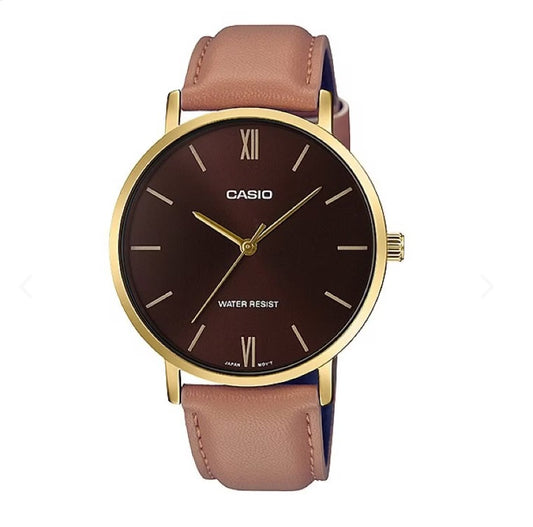 RELOJ CASIO H ANALOGO CUERO MTP-VT01GL-