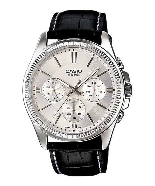 RELOJ CASIO H ANALOGO CUERO MTP-1375L-7